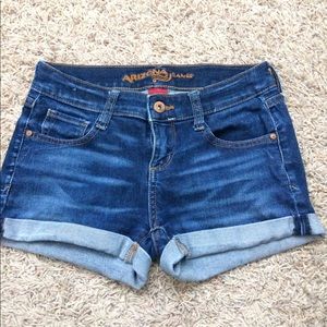 Medium wash denim shorts